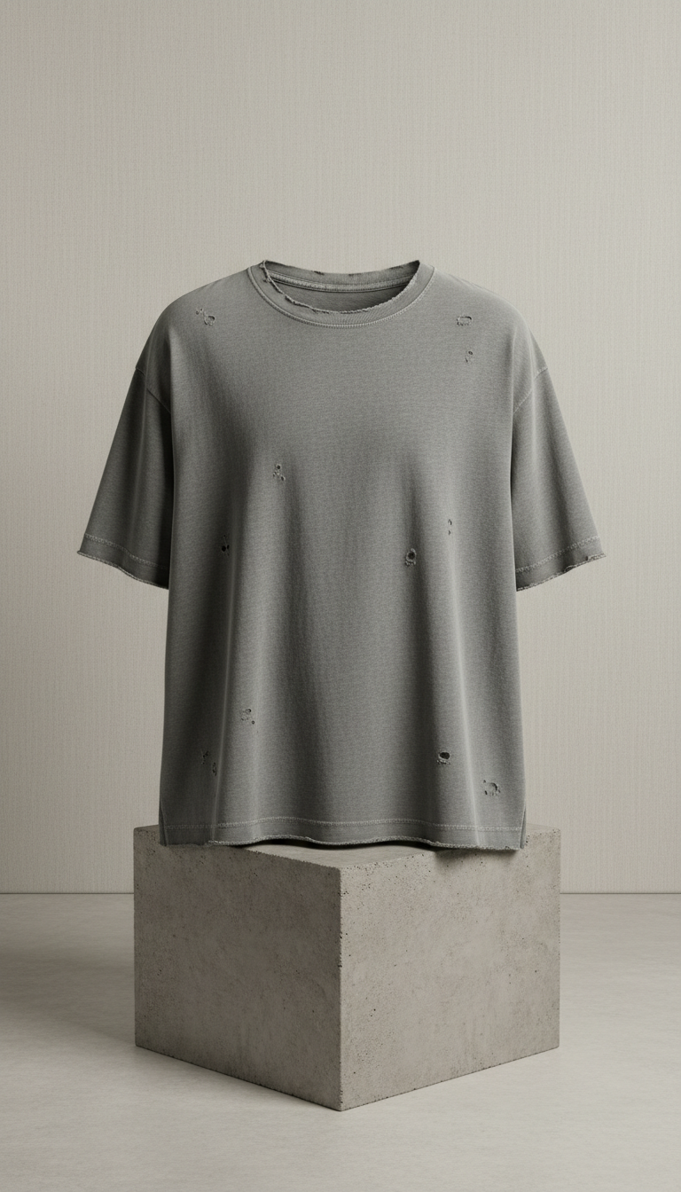 Distressed Cotton Overshirt